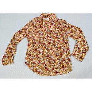Sports Galore Button Down Shirt Womens 14 Multicolor Excellent Vintage Floral